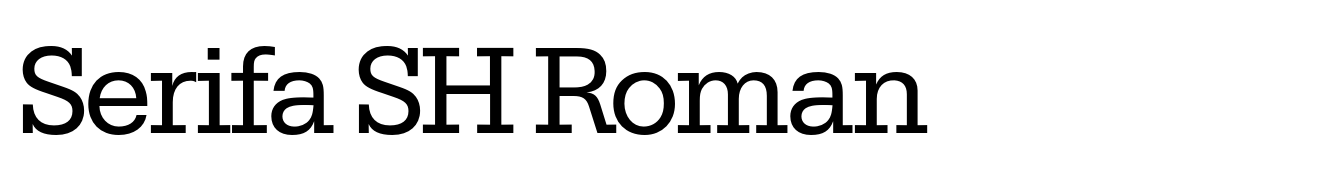 Serifa SH Roman